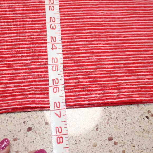 Texas Rangers Red Thin Strip V-Neck Polyester Shirt - Picture 9 of 14